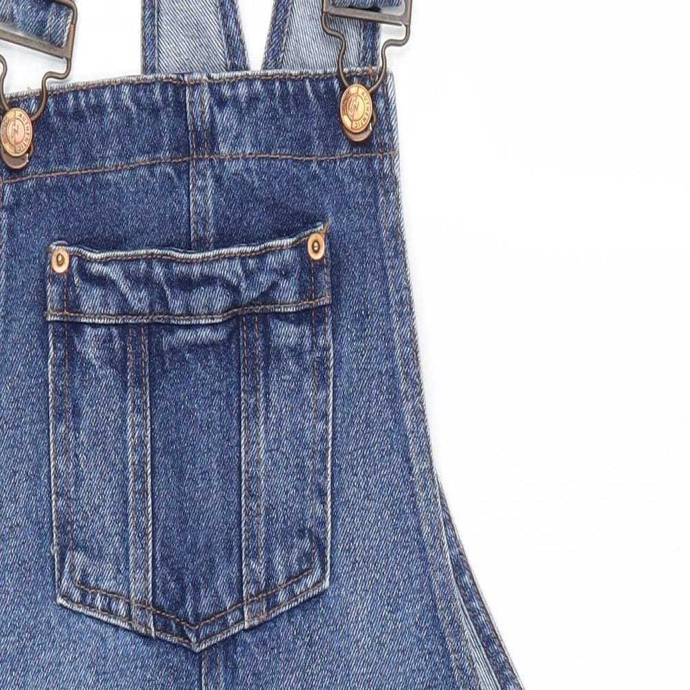 New Look Girls Blue  Denim Dungaree One-Piece Size 12 Years