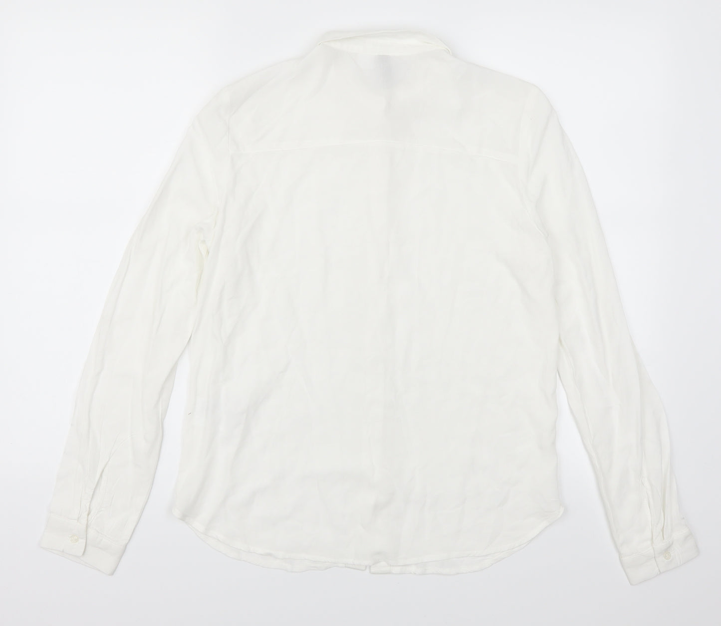 H&M Womens White   Basic Button-Up Size 4