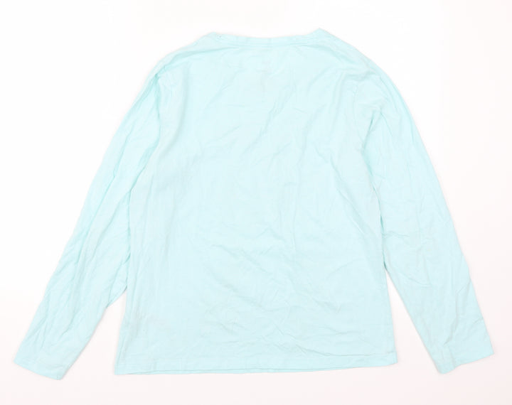 Primark Womens Blue Solid  Top Pyjama Top Size 10  - Not Today Cat