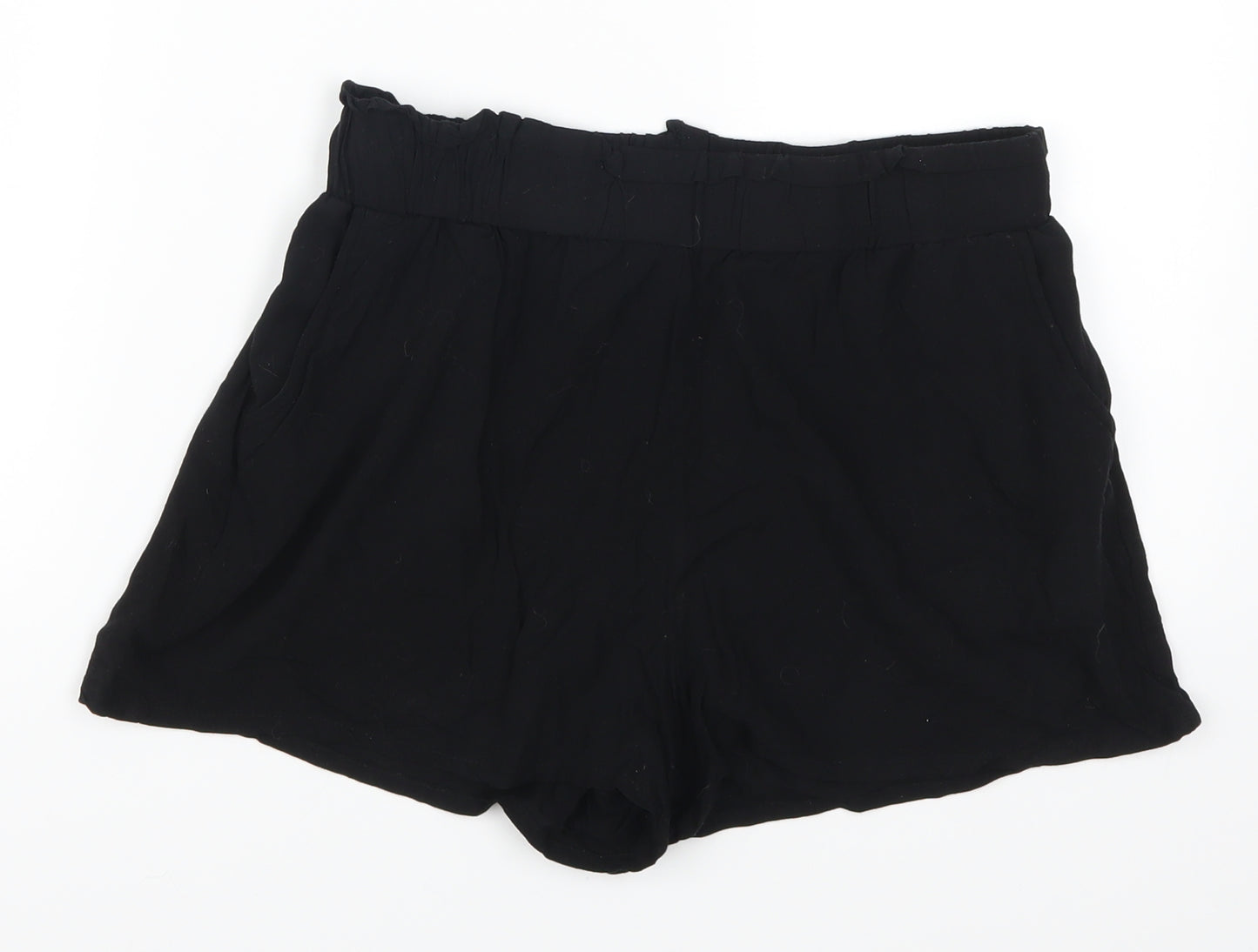 Primark Womens Black   Paperbag Shorts Size 10