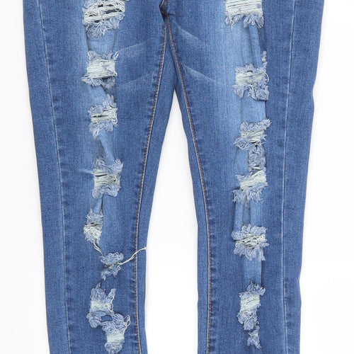 Preworn Womens Blue  Denim Skinny Jeans Size 32 in L29 in