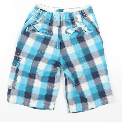 NEXT Boys Blue Check  Chino Shorts Size 7 Years