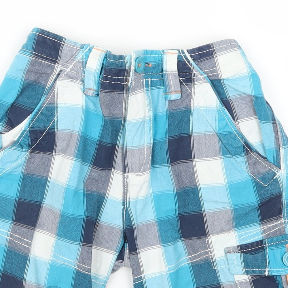 NEXT Boys Blue Check  Chino Shorts Size 7 Years
