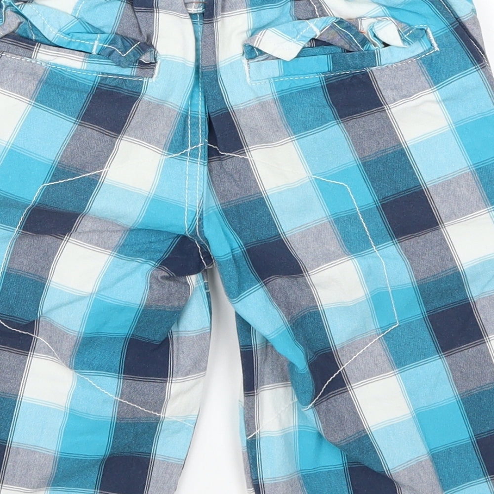 NEXT Boys Blue Check  Chino Shorts Size 7 Years