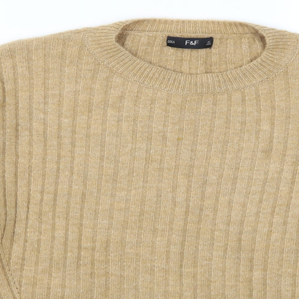 F&F Womens Beige   Pullover Jumper Size 12