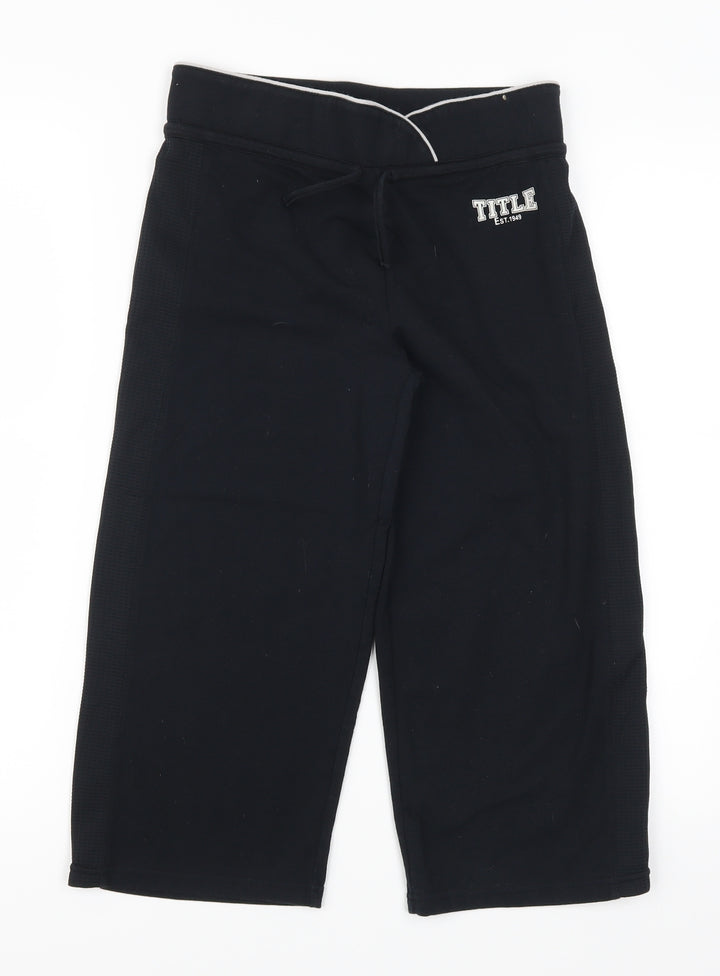 TITLE Womens Black   Sweatpants Trousers Size 10