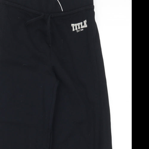 TITLE Womens Black   Sweatpants Trousers Size 10