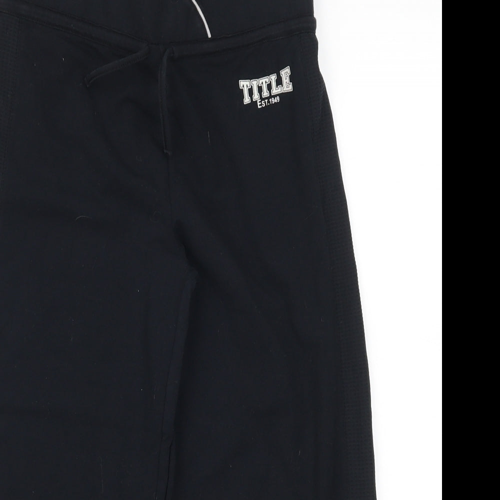 TITLE Womens Black   Sweatpants Trousers Size 10