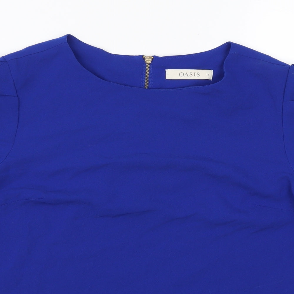 Oasis Womens Blue   Basic Blouse Size 12