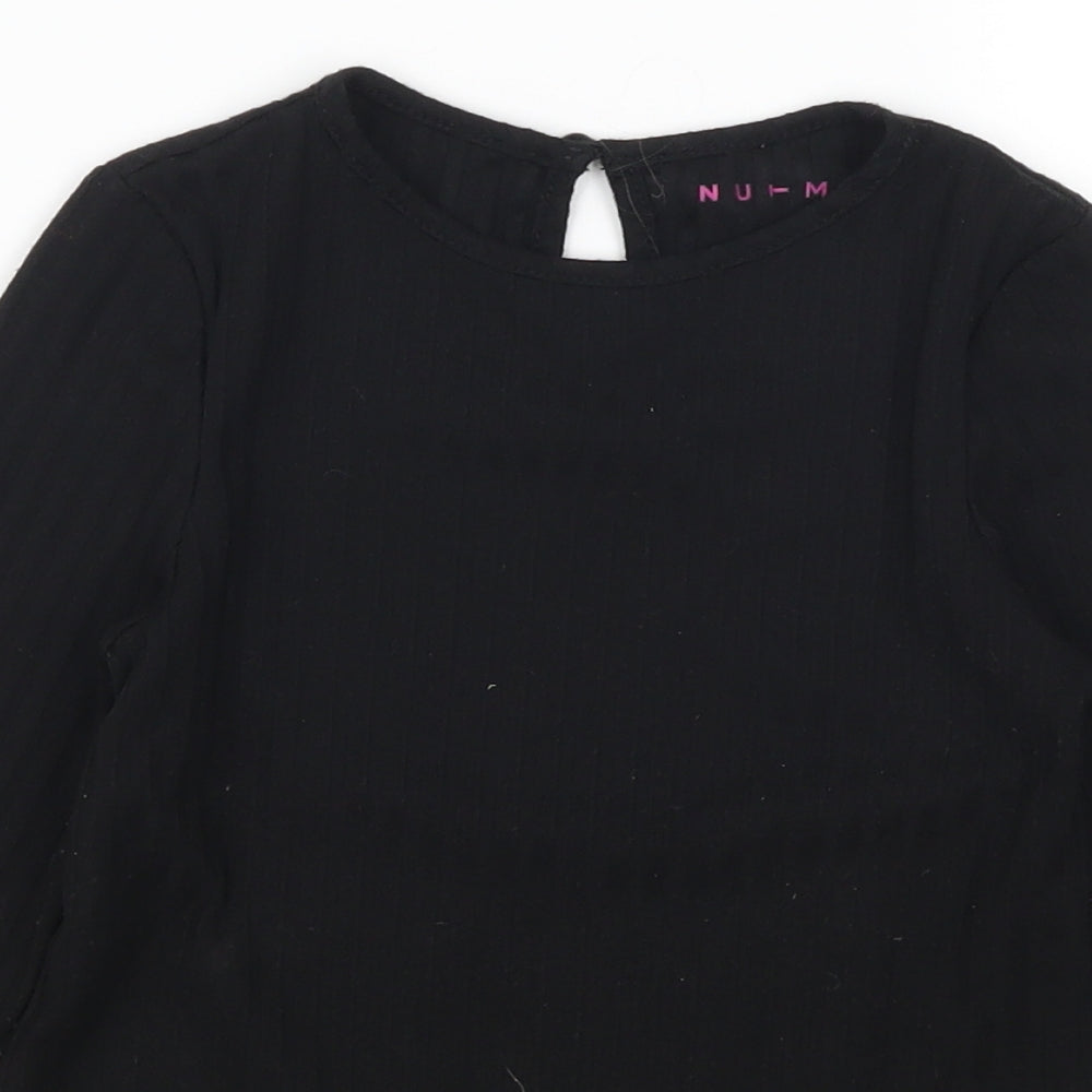Nutmeg Girls Black   Basic T-Shirt Size 7-8 Years