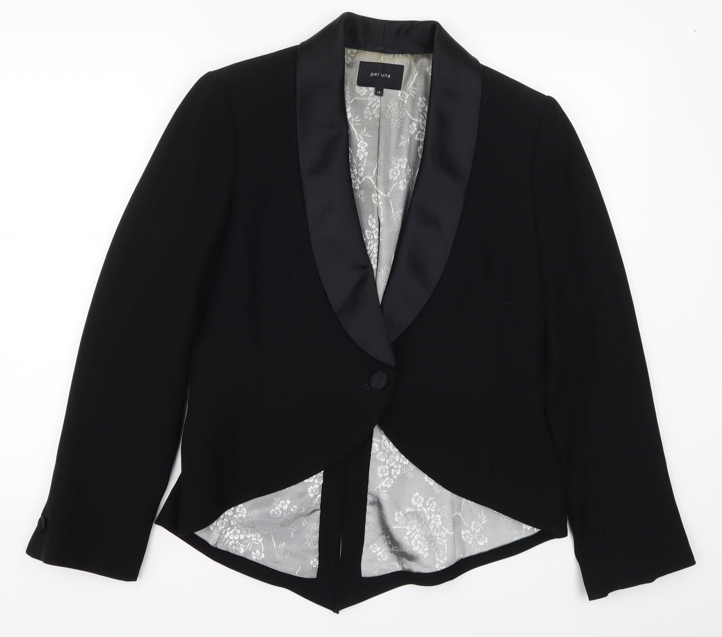 Per Una Womens Black   Jacket Suit Jacket Size 14  - Bow
