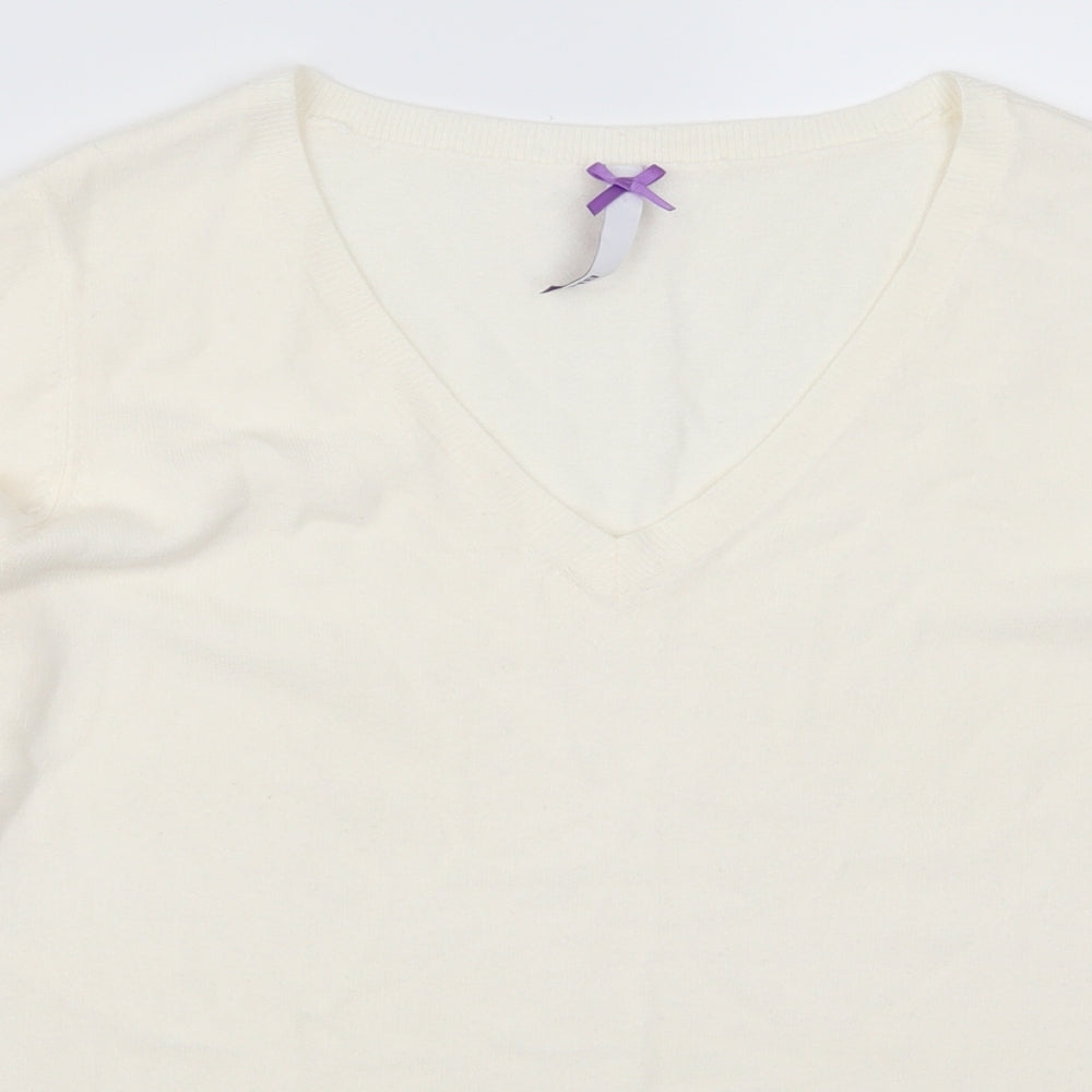 BHS Womens White   Pullover Jumper Size 12  - Cream