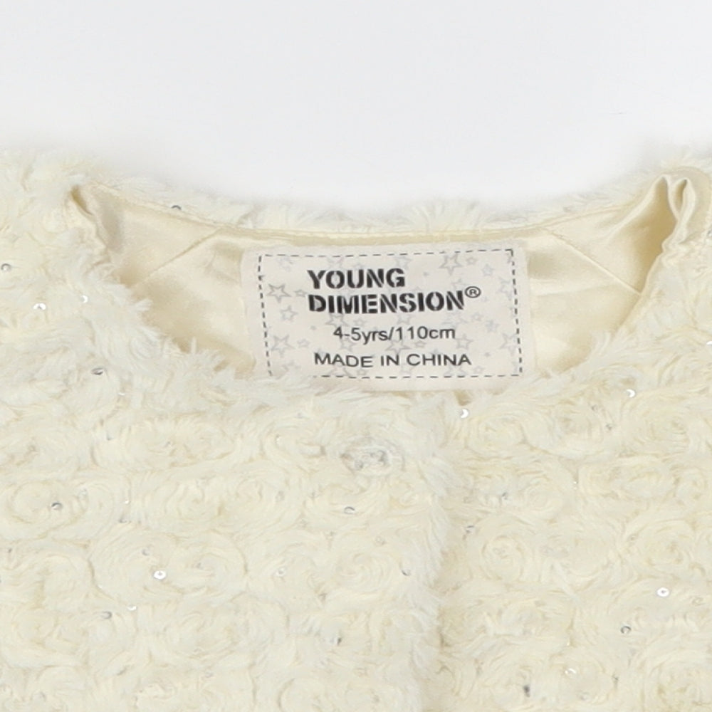 Young Dimension Girls Beige   Jacket  Size 4-5 Years