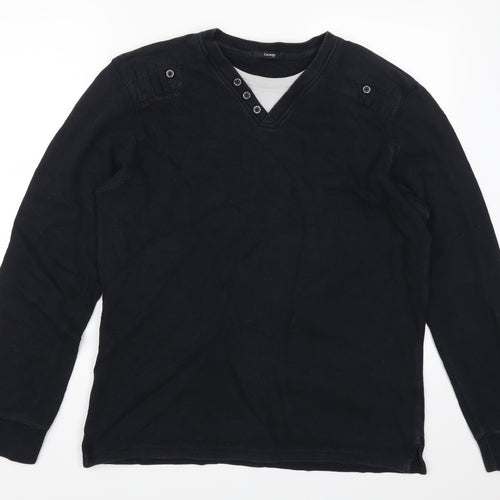 George Mens Black   Pullover Jumper Size L