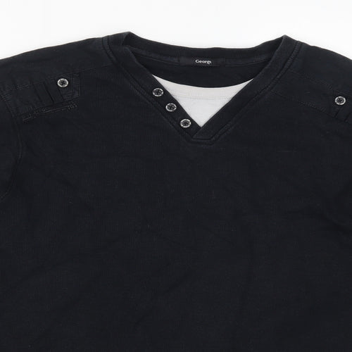 George Mens Black   Pullover Jumper Size L
