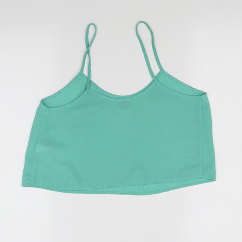 Topshop Womens Green   Basic Tank Size 8