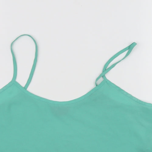 Topshop Womens Green   Basic Tank Size 8