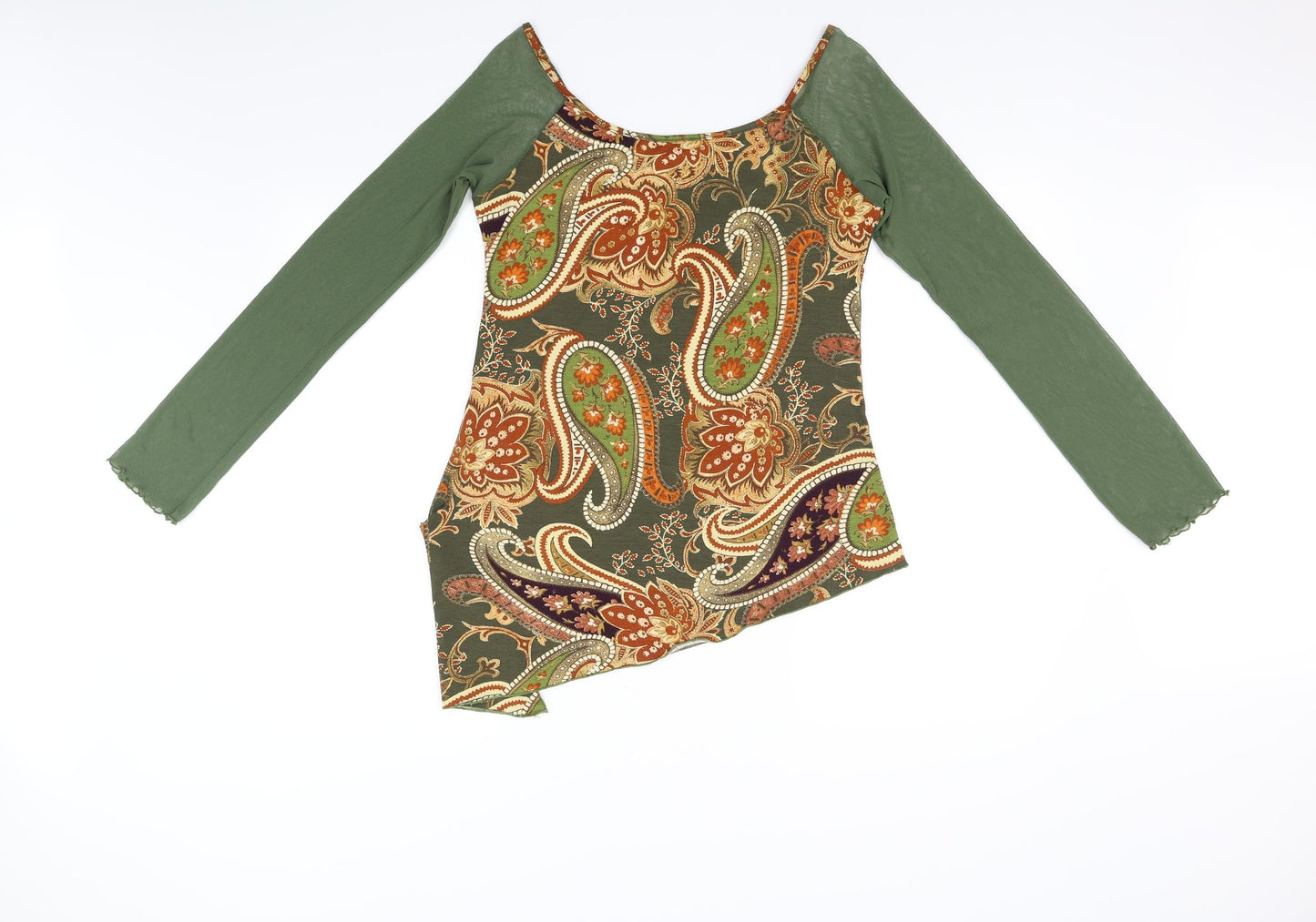 Solo Italy Womens Green   Basic T-Shirt Size 14