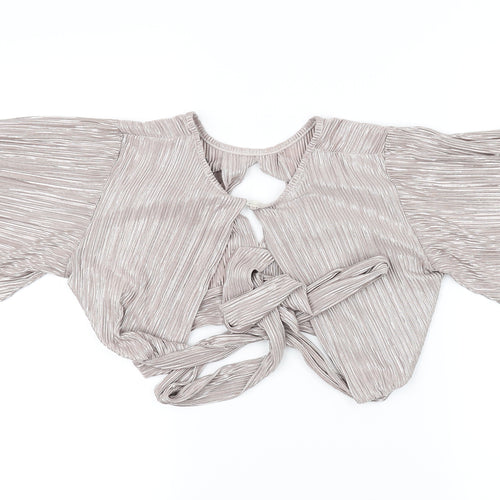 New Look Womens Grey   Basic Blouse Size 8