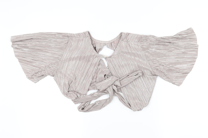 New Look Womens Grey Basic Blouse Size 8