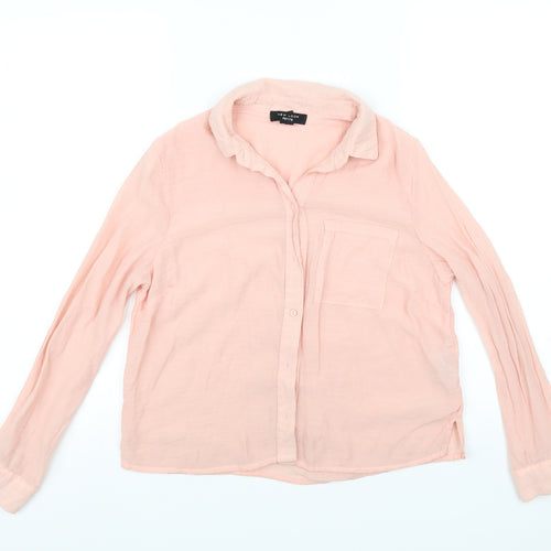New Look Womens Pink   Basic Button-Up Size 8