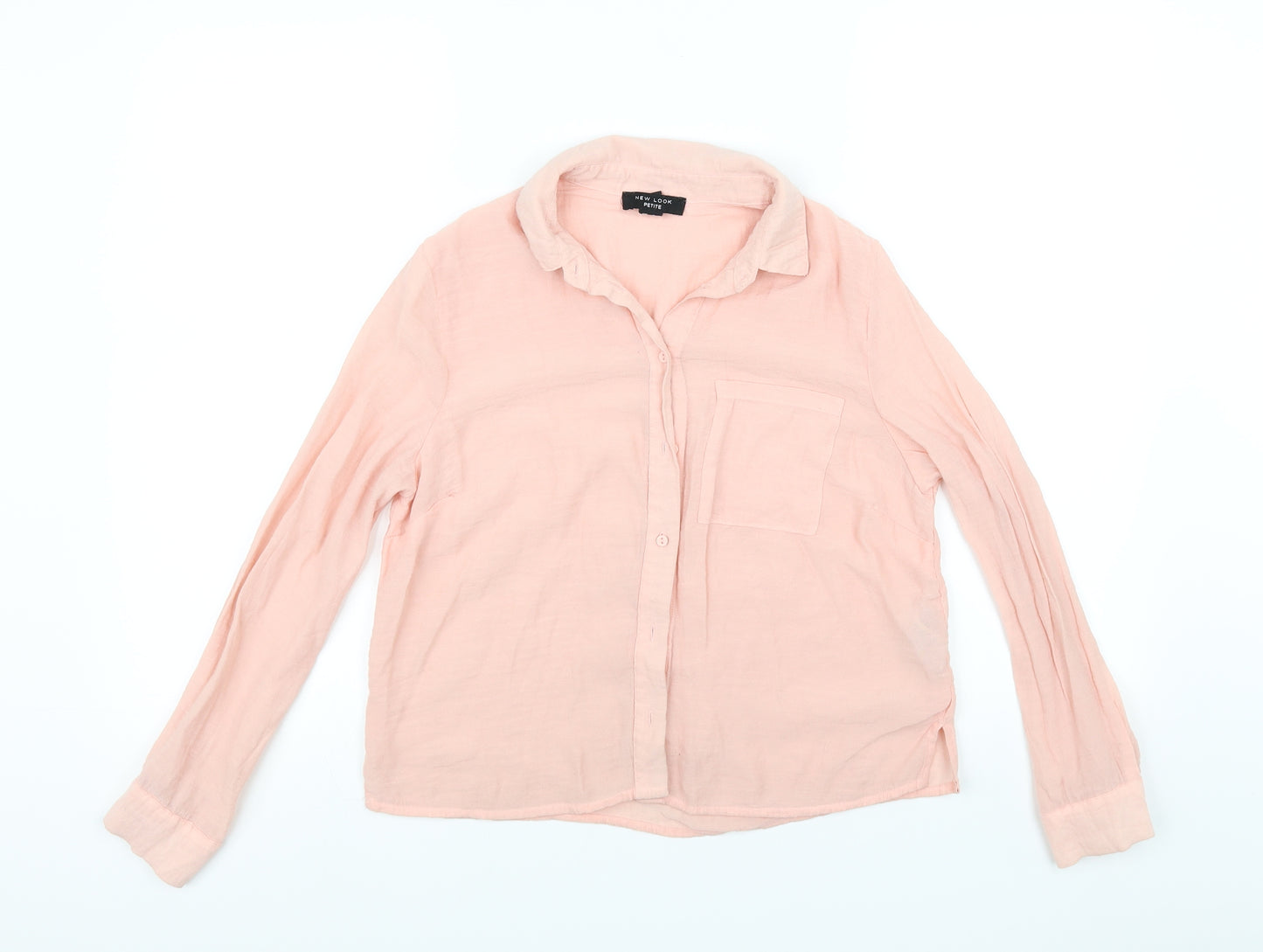 New Look Womens Pink   Basic Button-Up Size 8
