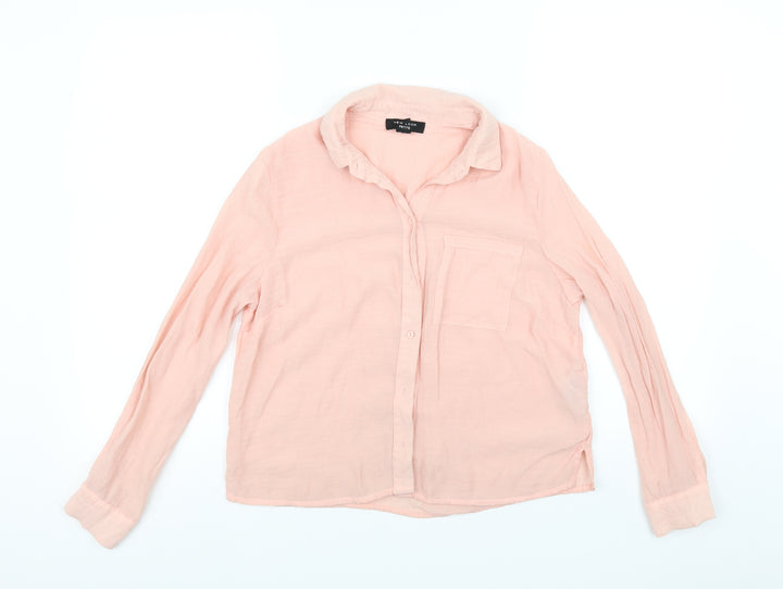 New Look Womens Pink   Basic Button-Up Size 8