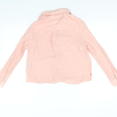 New Look Womens Pink   Basic Button-Up Size 8