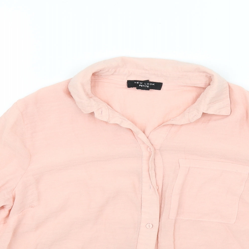 New Look Womens Pink   Basic Button-Up Size 8