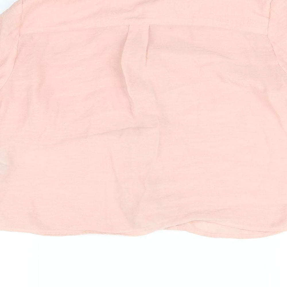 New Look Womens Pink   Basic Button-Up Size 8