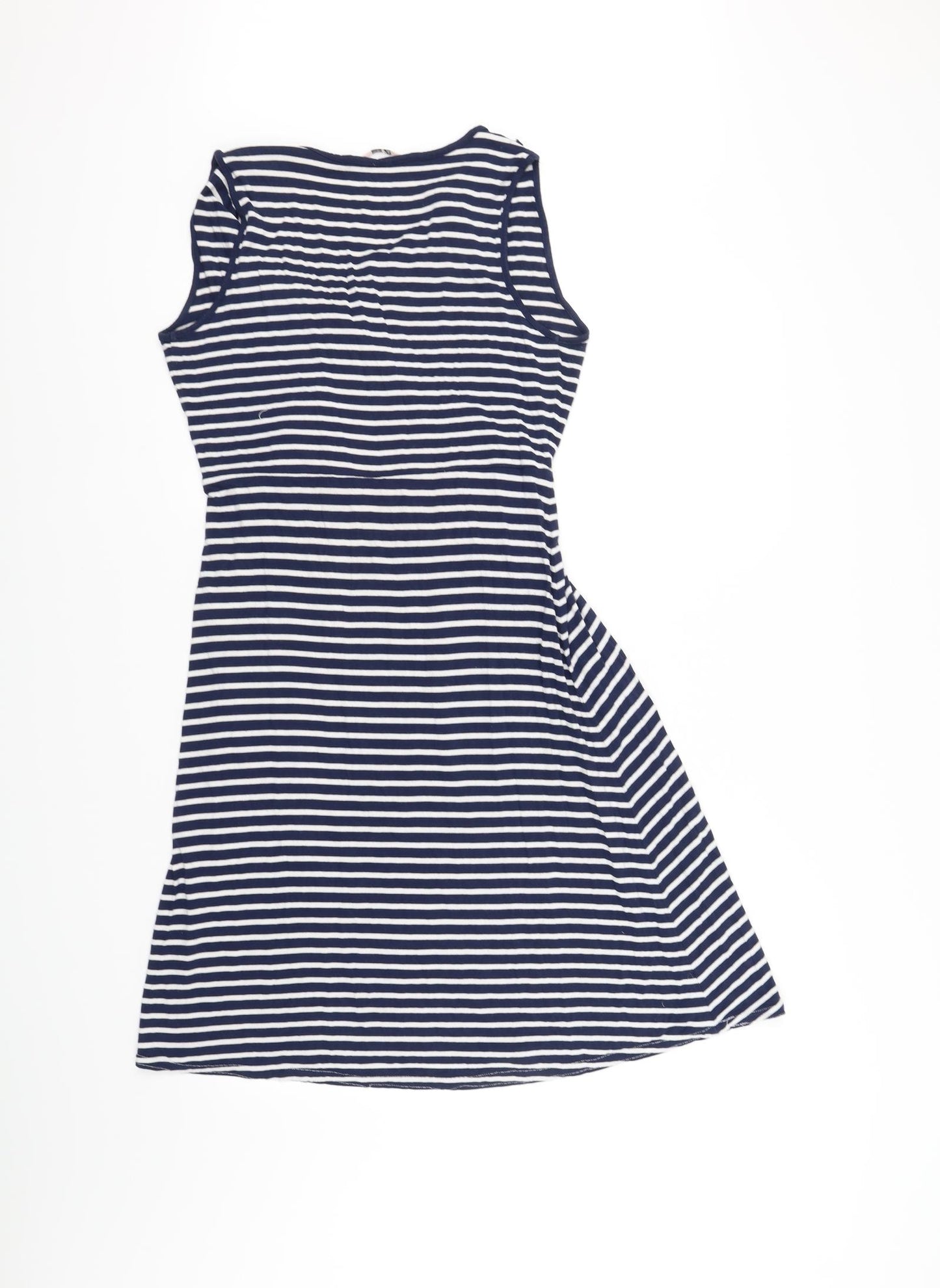 TU Womens White Striped  Fit & Flare  Size 12