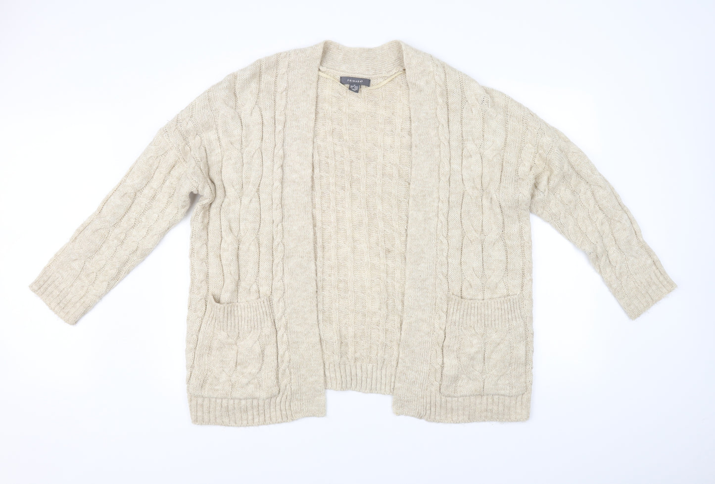Primark Womens Beige   Cardigan Jumper Size M