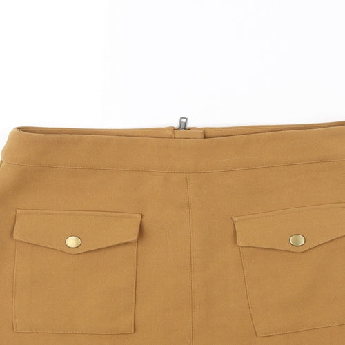 Divided Womens Orange   Flare Skirt Size 10