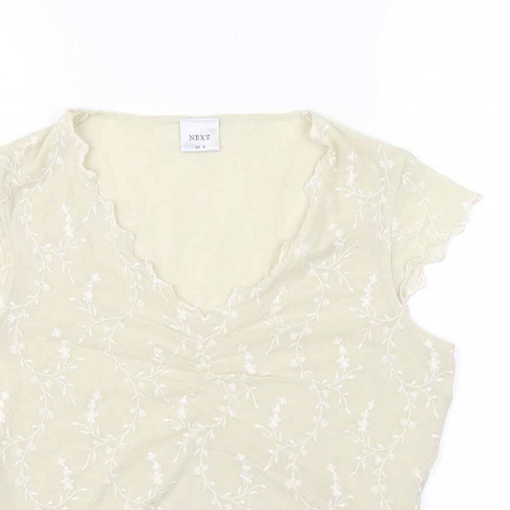 NEXT Womens White   Basic T-Shirt Size 16