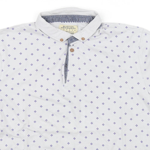 Burton Menswear Mens Grey    Polo Size L