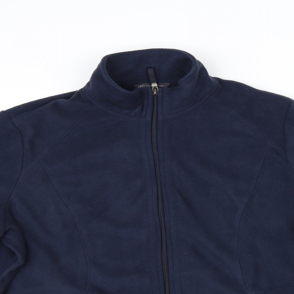 M&S Collection Womens Blue   Full Zip Jumper Size 18