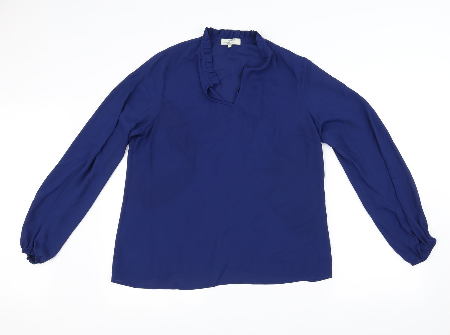 Papaya Womens Blue   Basic Blouse Size 12