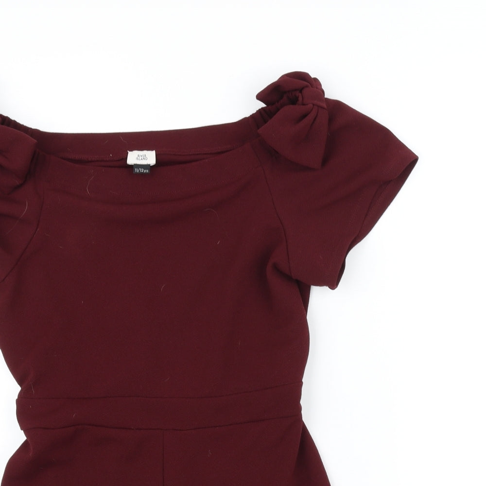 River island  Girls Red   Jumpsuit One-Piece Size 11-12 Years