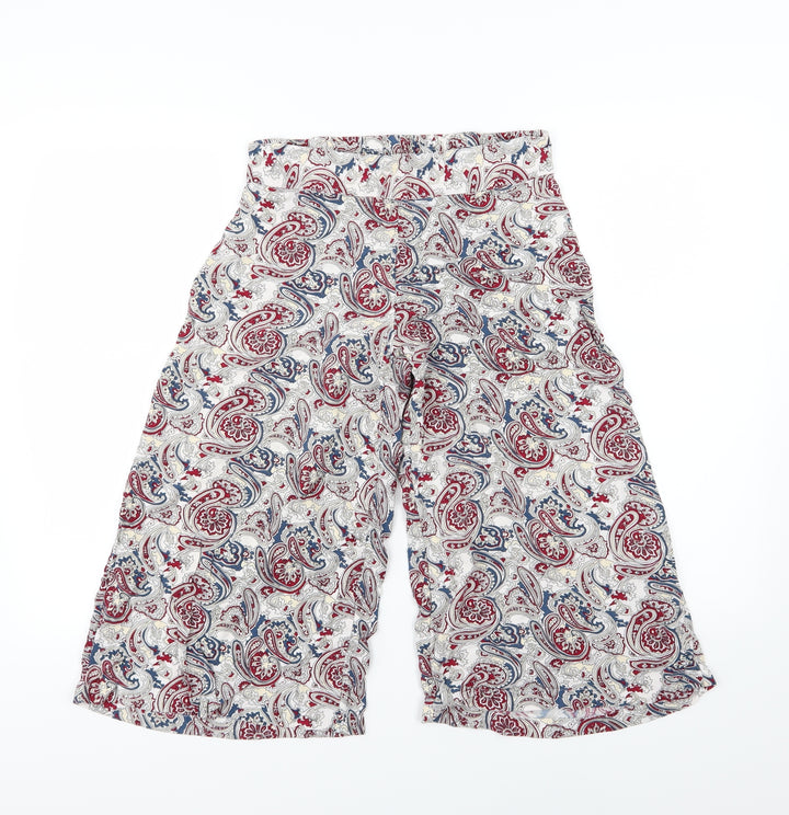 Make Way Womens Multicoloured Paisley Culotte Shorts Size 8