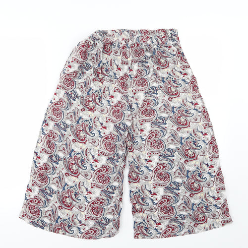 Make Way Womens Multicoloured Paisley  Culotte Shorts Size 8
