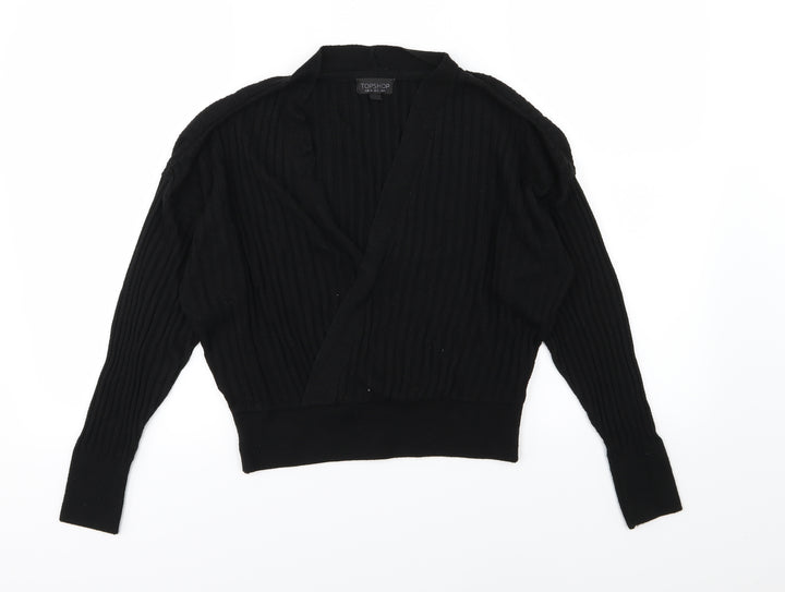 Miss Selfridge Womens Black  Knit Pullover Jumper Size 6