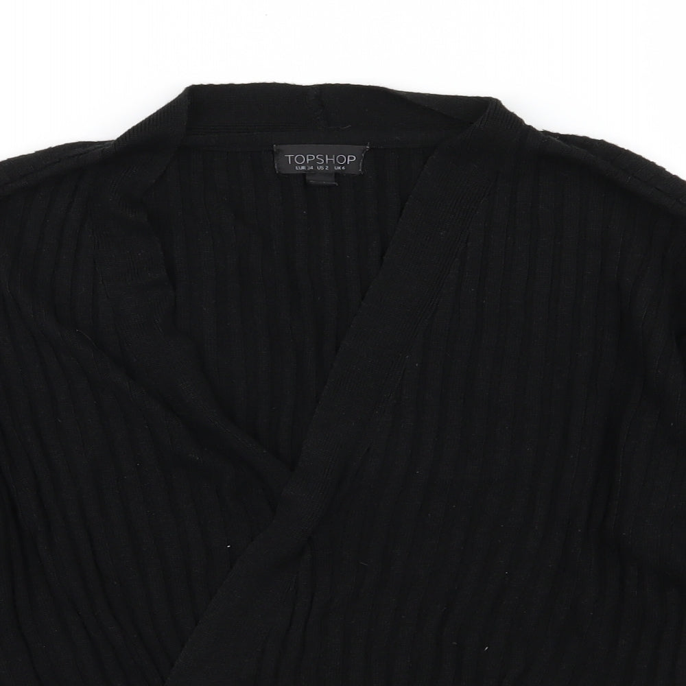 Miss Selfridge Womens Black  Knit Pullover Jumper Size 6