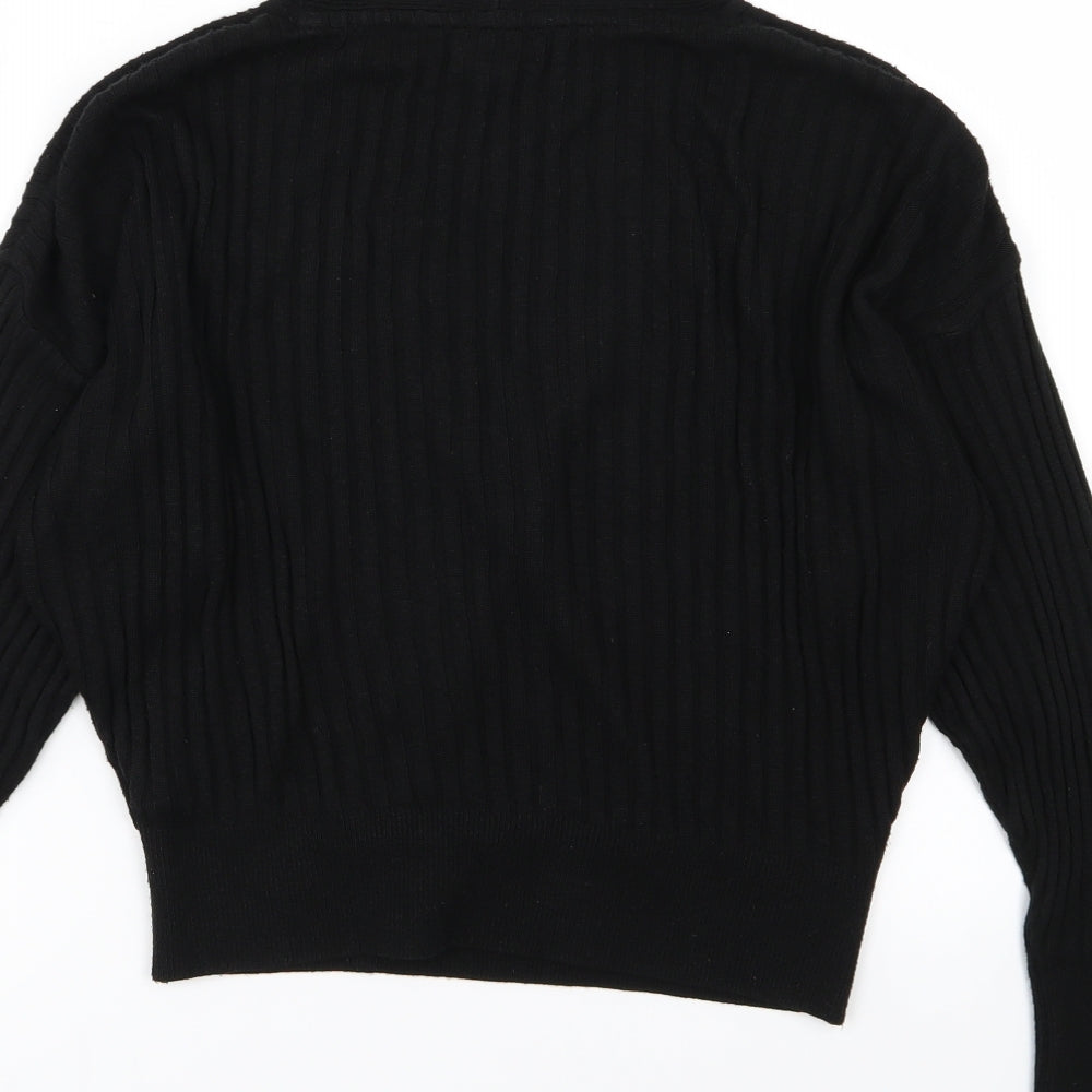Miss Selfridge Womens Black  Knit Pullover Jumper Size 6