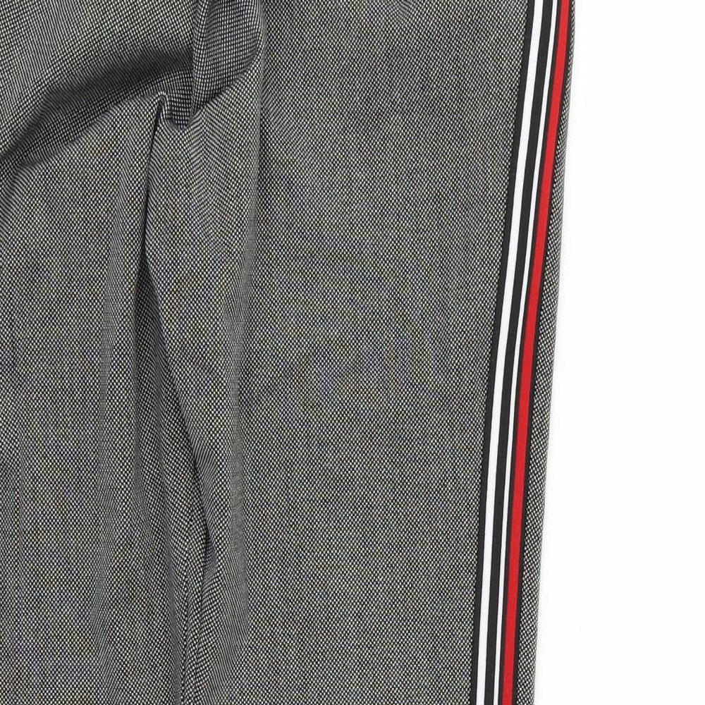 Zara Womens Grey Striped  Trousers  Size S L27 in