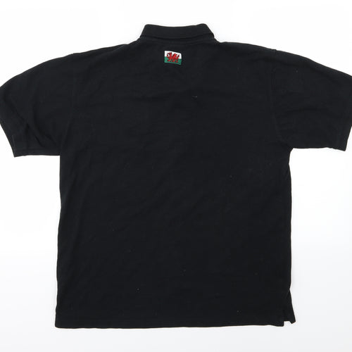 Manav Mens Black    Polo Size M  - Wales
