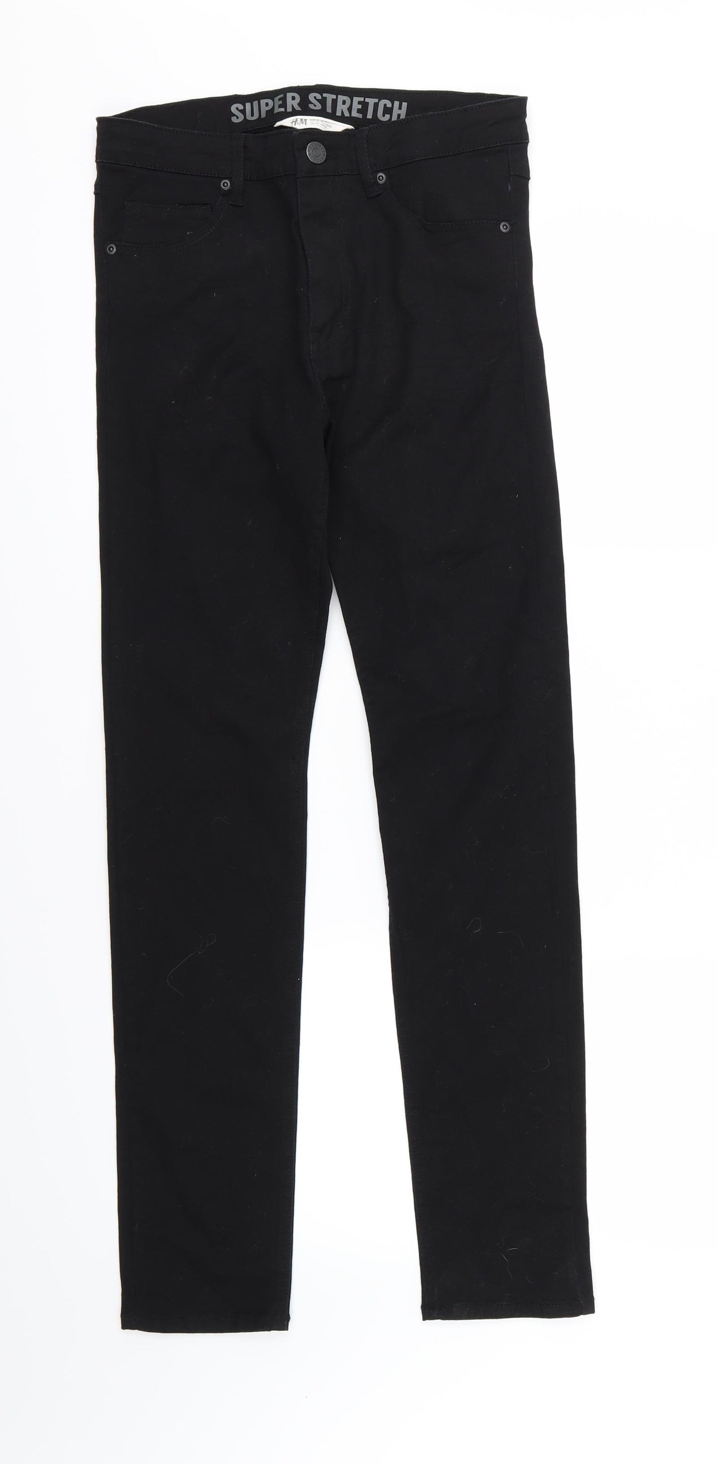 H&M Boys Black  Denim Straight Jeans Size 14 Years