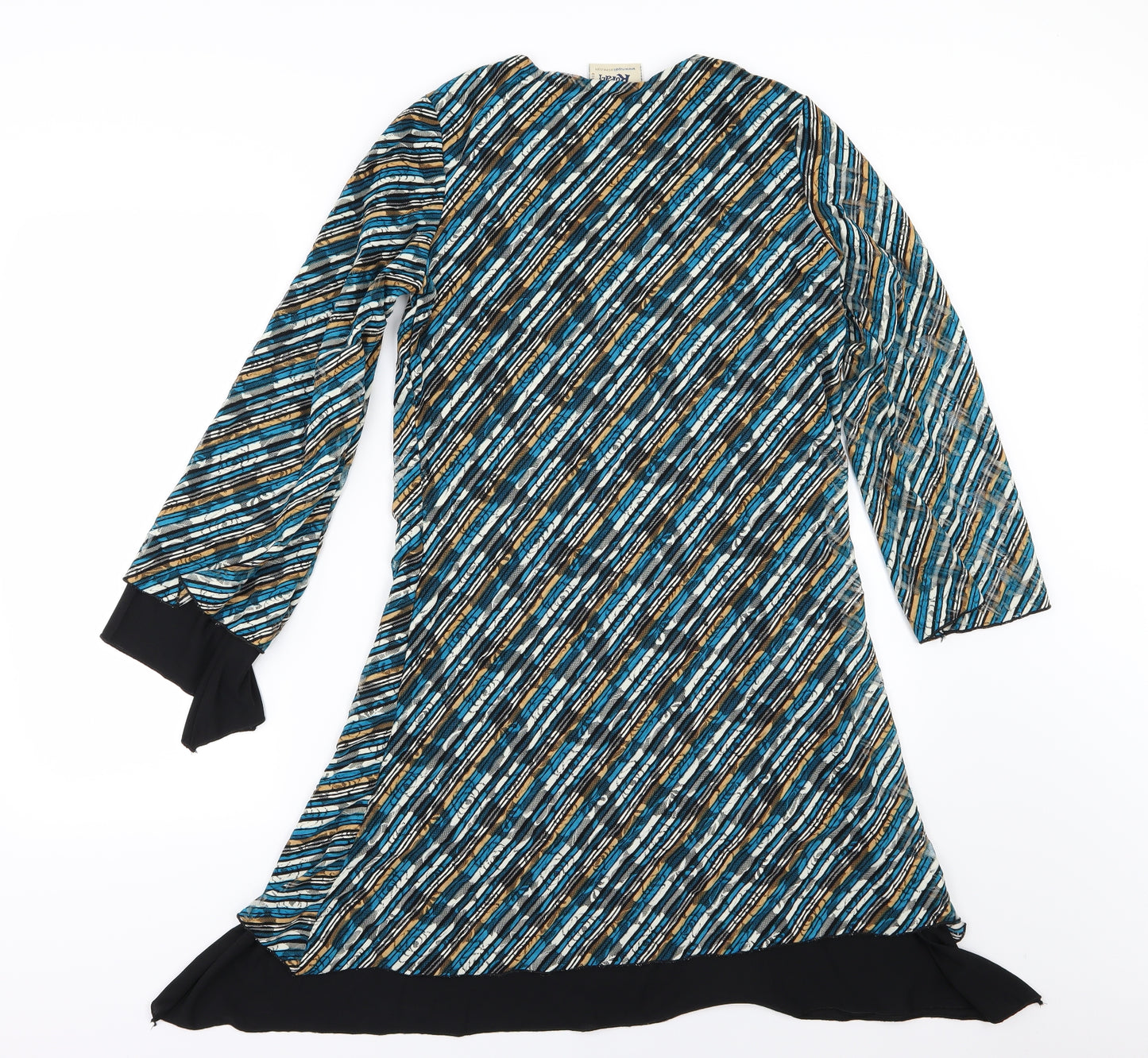 Rupali Womens Multicoloured Striped  A-Line  Size S  - Beaded