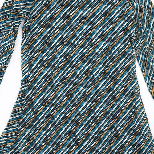 Rupali Womens Multicoloured Striped  A-Line  Size S  - Beaded