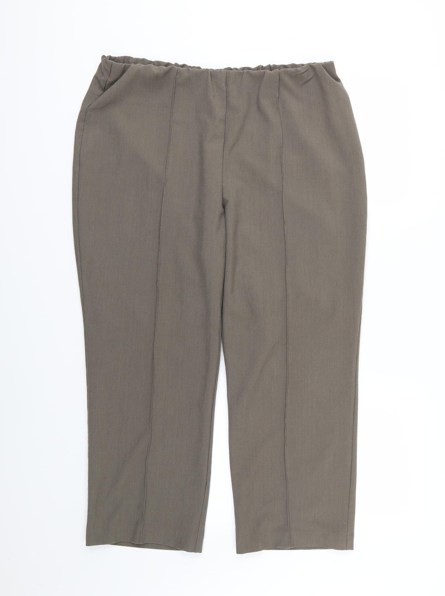 Bonmarché Womens Green  Rayon Trousers  Size 18 L25 in