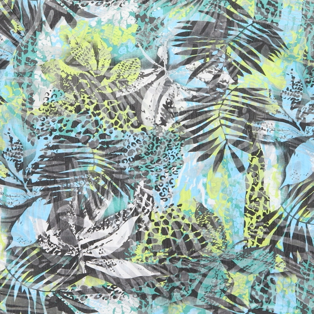 C&A Womens Multicoloured Floral Woven Basic Button-Up Size 20